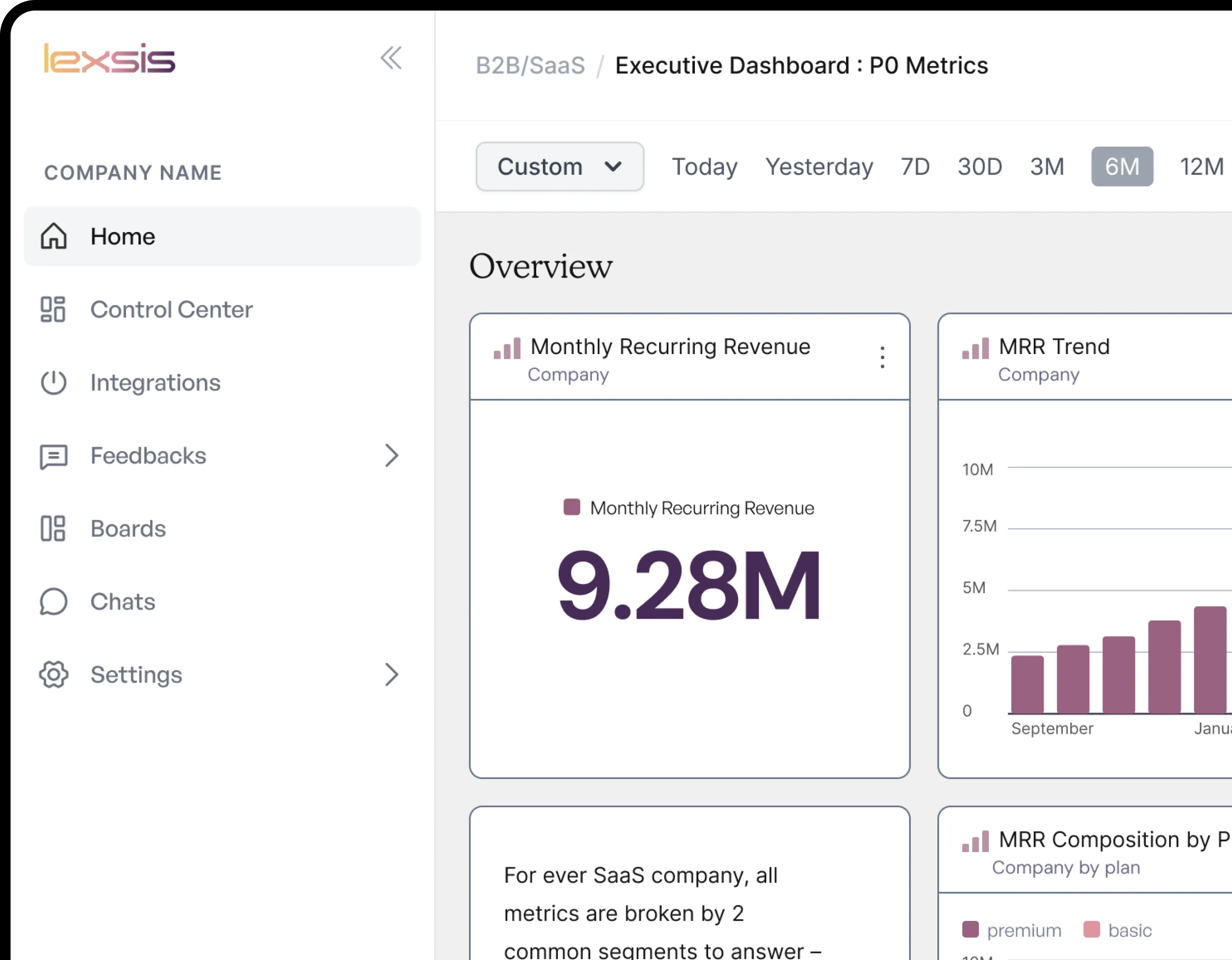 Lexsis AI dashboard preview