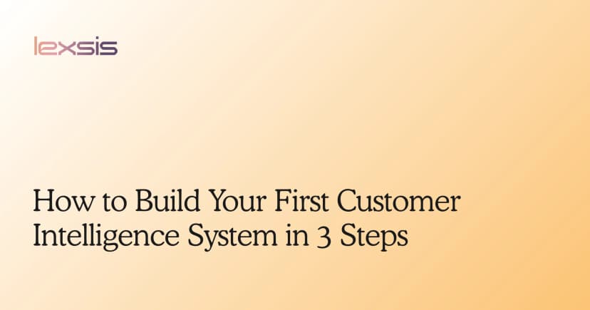 How to Build Your First Customer Intelligence System in 3 Steps