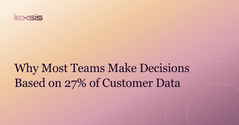 Why Most Teams Make Decisions Based on 27% of Customer Data