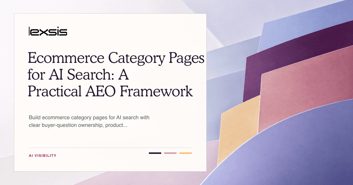 Ecommerce Category Pages for AI Search: A Practical AEO Framework